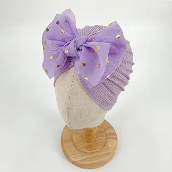 Lovely Shiny Bowknot Baby Cap